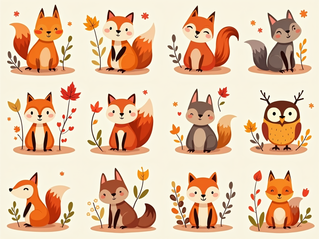 Embrace Autumn: 12 Whimsical Fall Wallpapers with Adorable Animals