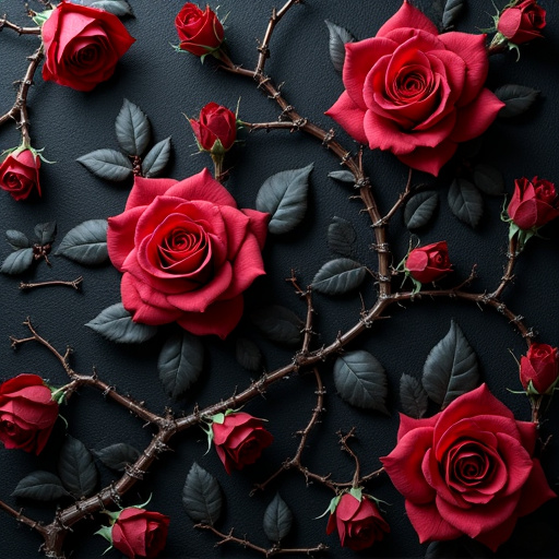 Gothic Romance: Dark Floral Wallpapers